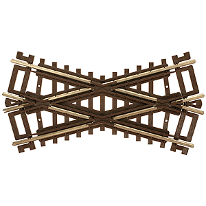 Atlas HO 574 Code 83 Snap Track Nickel-Silver Rail Brown Ties Crossing 30 Degrees - 1-Piece