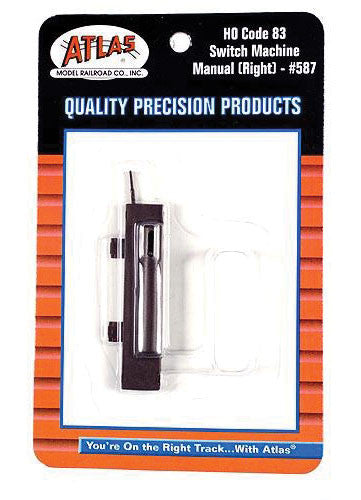 Atlas HO 587 Code 83 Snap-Switch Turnout Manual Switch Machine Right Hand - 1-Piece