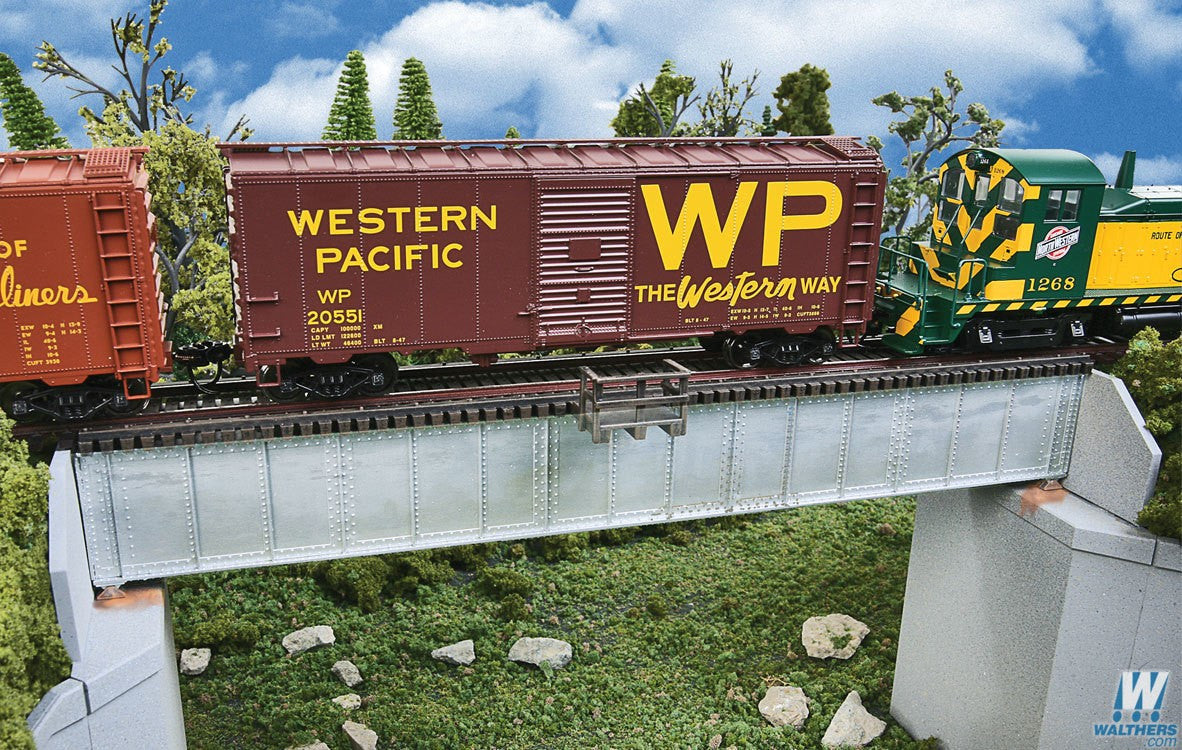 Walthers Cornerstone  HO 933-4507 70ft Single-Track Deck Girder Bridge - Kit