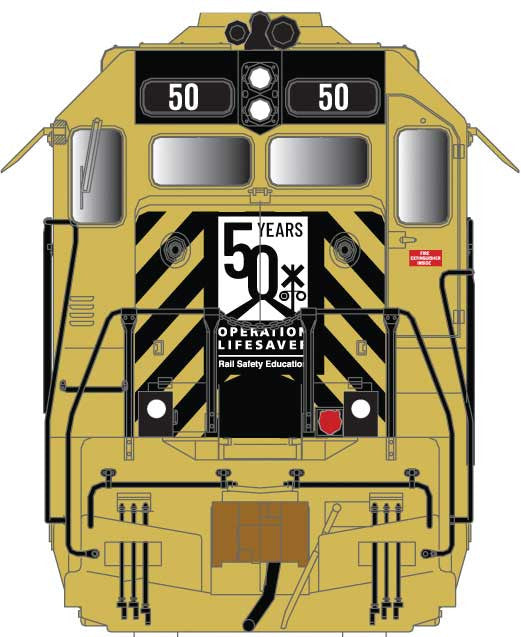 Atlas Master Silver Series N 40005299 DCC Ready EMD GP40 Locomotive with Ditch Lights Operation Lifesaver '50th Anniversary Limited Edition' OLS #50