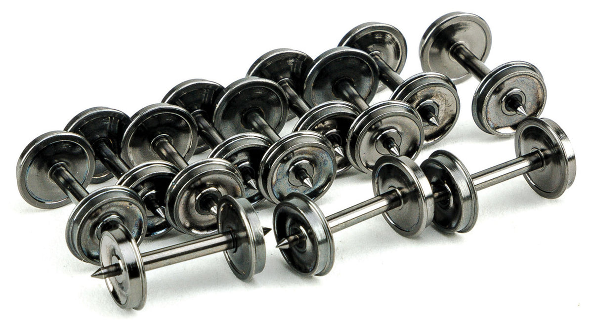 Intermountain HO 40073 High Detail 36" Nickel Plated Brass Insulated Wheelsets Semi-Scale .088" Tread Width - 12 Sets