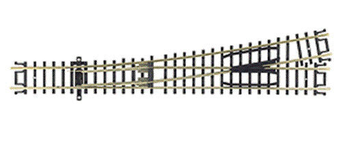 Atlas N 2752 Code 80 No. 6 Turnout 'Custom Line' with Nickel Silver Rail & Black Ties - Left Hand