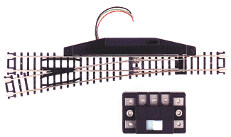 Atlas N 2704 Code 80 No. 6 Remote Turnout 'Standard Line' with Nickel Silver Rail & Black Ties - Left Hand