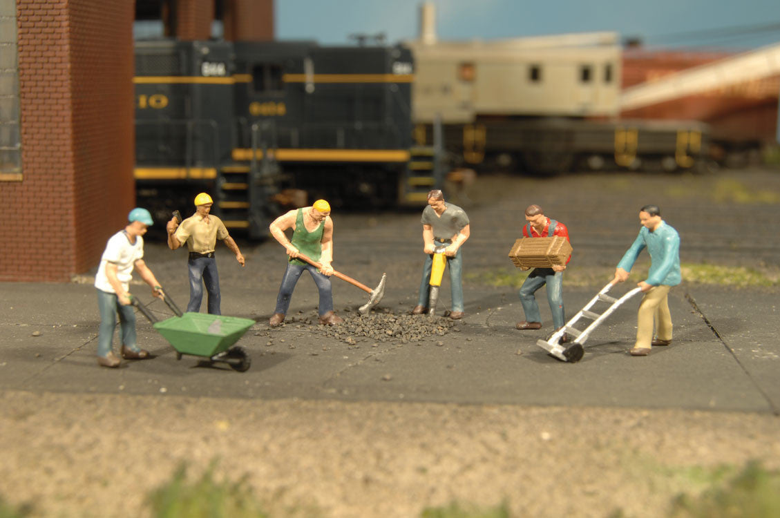 Bachmann SceneScapes Figures HO 33105 Construction Workers 6-Pack