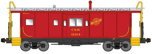 Bluford Shops N 43071 International Car Company Half-Bay Window Caboose Phase 3 Chicago & North Western CNW #11180