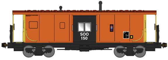 Bluford Shops N 44270 International Car Company Half-Bay Window Caboose Phase 4 Soo Line 'ex-MILW' Soo #150