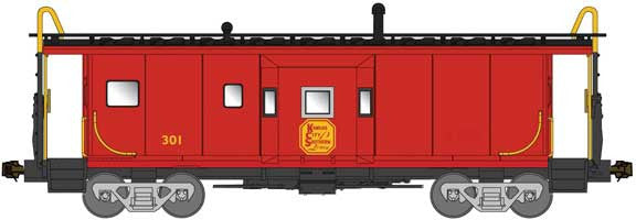Bluford Shops N 41180 International Car Bay Window Caboose Phase 1 Kansas City Southern #301