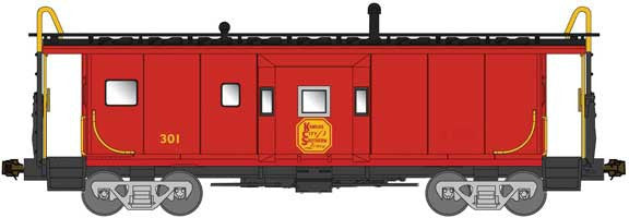 Bluford Shops N 41181 International Car Bay Window Caboose Phase 1 Kansas City Southern #300