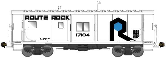 Bluford Shops N 44300 International Car Bay Window Caboose Phase 4 Rock Island ROCK #17184
