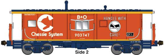 Bluford Shops N 44311 International Car Bay Window Caboose Phase 4 Chessie B&O #903820