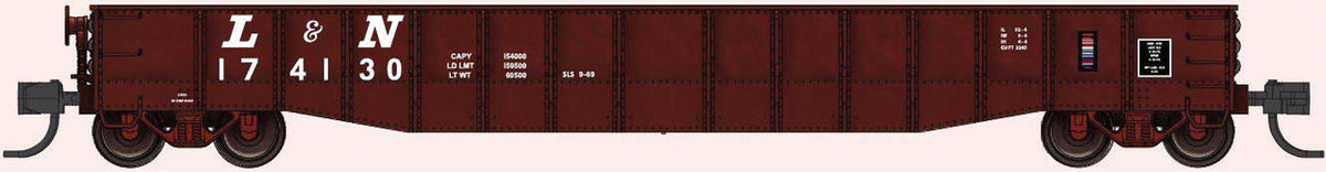 Bluford Shops N 52135 52'6" 15-Panel Mill Gondola Medium Dented Louisville & Nashville L&N #174118