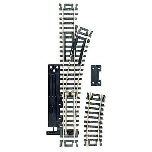 Atlas HO 861 Code 100 Nickel-Silver Rail Black Ties Manual Snap-Switch Turnout Right Hand - 1-Piece