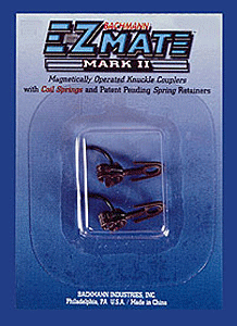 Bachmann HO 78024 E-Z Mate Mark II Couplers w/Metal Coil Spring - Long Center Shank Style - 1 Pair