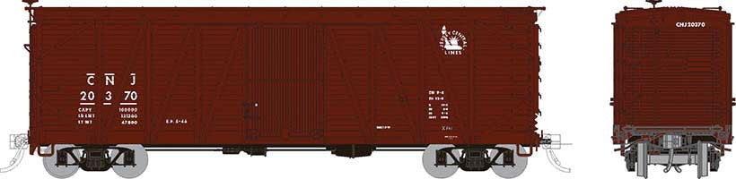 Rapido Trains Inc HO 142003-20370 USRA Single-Sheathed Boxcar Central of New Jersey 'Small Liberty Logo' CNJ #20370