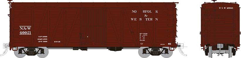 Rapido Trains Inc HO 142009-40319 USRA Single-Sheathed Boxcar Norfolk & Western NW #40319