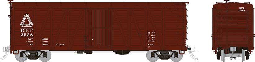 Rapido Trains Inc HO 142014-2463 USRA Single-Sheathed Boxcar Richmond, Fredericksburg & Potomac RFP #2463
