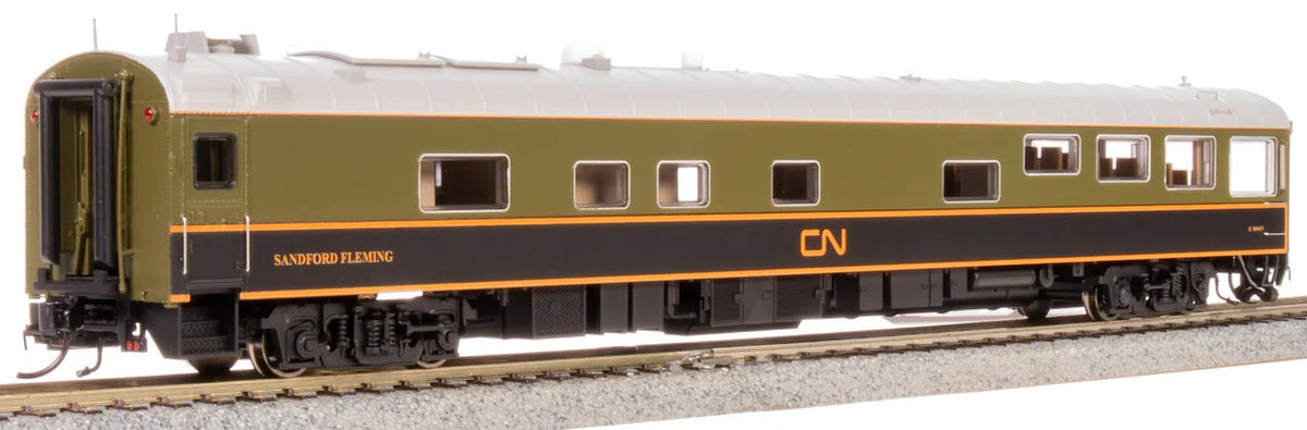 Broadway Limited Imports HO 9160 Canadian National Track Inspection Car IC #800653 'Sandford Fleming' Green/Black/Yellow Scheme