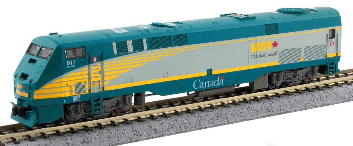 Kato N 176-6043-LS-DMW with DCC/ESU LokSound V5 GE P42 Genesis Locomotive VIA Rail #917