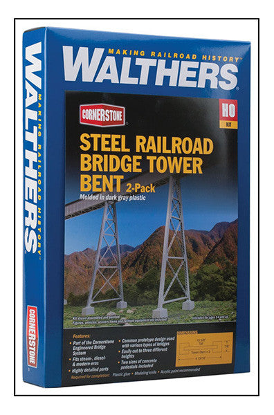 Walthers Cornerstone HO 933-4554 Steel Railroad Bridge Tower - Kit