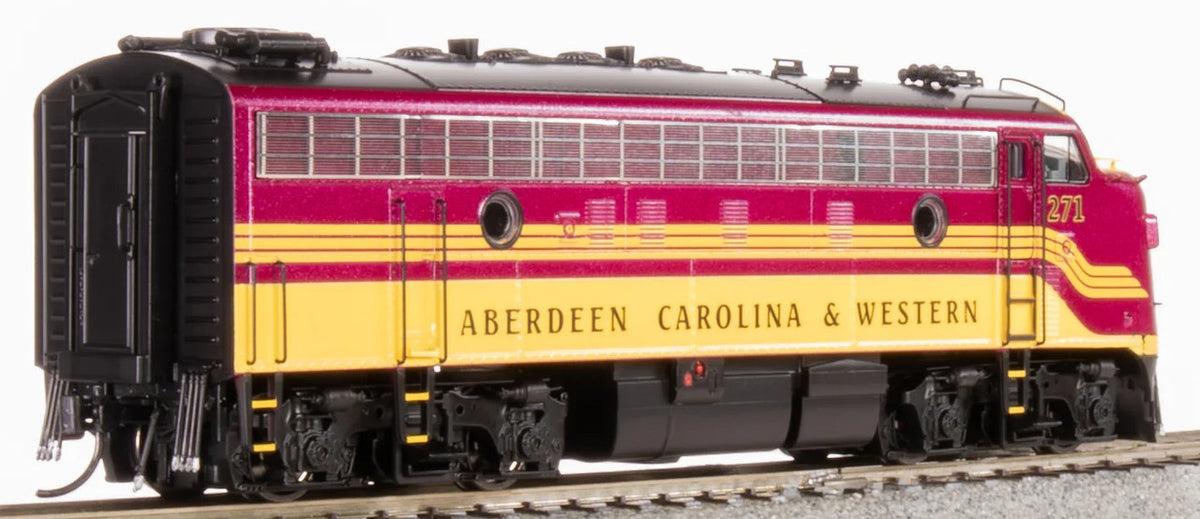 Broadway Limited Imports HO 9682 Stealth Series DCC-Ready EMD F9A Locomotive Aberdeen, Carolina & Western ACWR #271 'Magenta & Yellow'