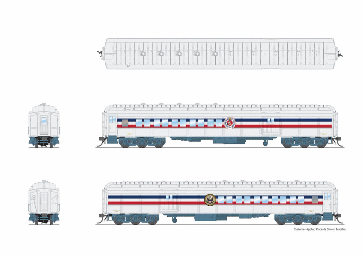 Broadway Limited Imports HO 9712 1947 Freedom Train Heavyweight 5-Car Passenger Set '1947 Scheme '