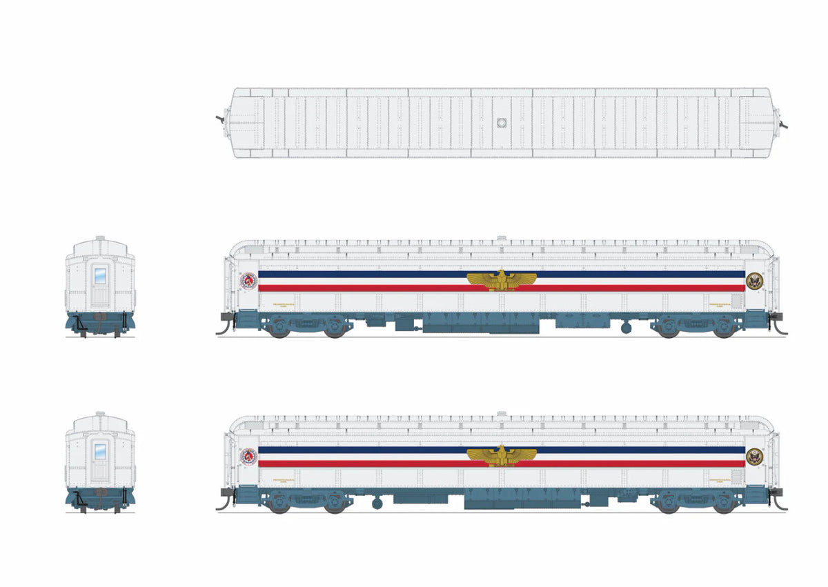 Broadway Limited Imports HO 9712 1947 Freedom Train Heavyweight 5-Car Passenger Set '1947 Scheme '