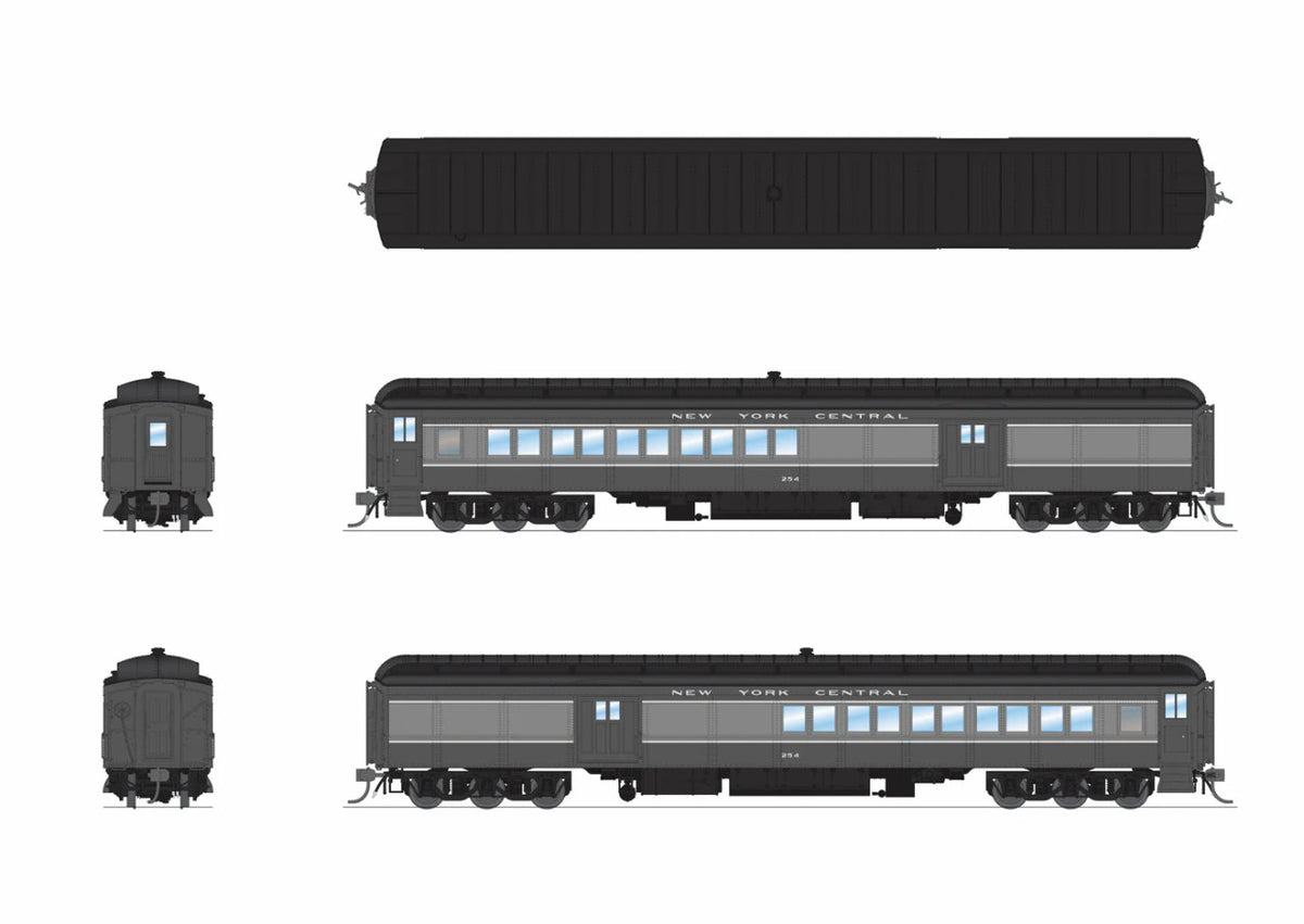 Broadway Limited Imports HO 9715 NYC Heavyweight 5-Car Passenger Set Two-Tone Gray NYC #254, 1840, 1855, 1878, 3