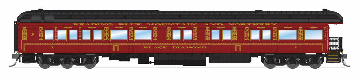 Broadway Limited Imports HO 9724 Reading Blue Mountain & Northern Business Car RBMN #1 'Maroon Scheme'