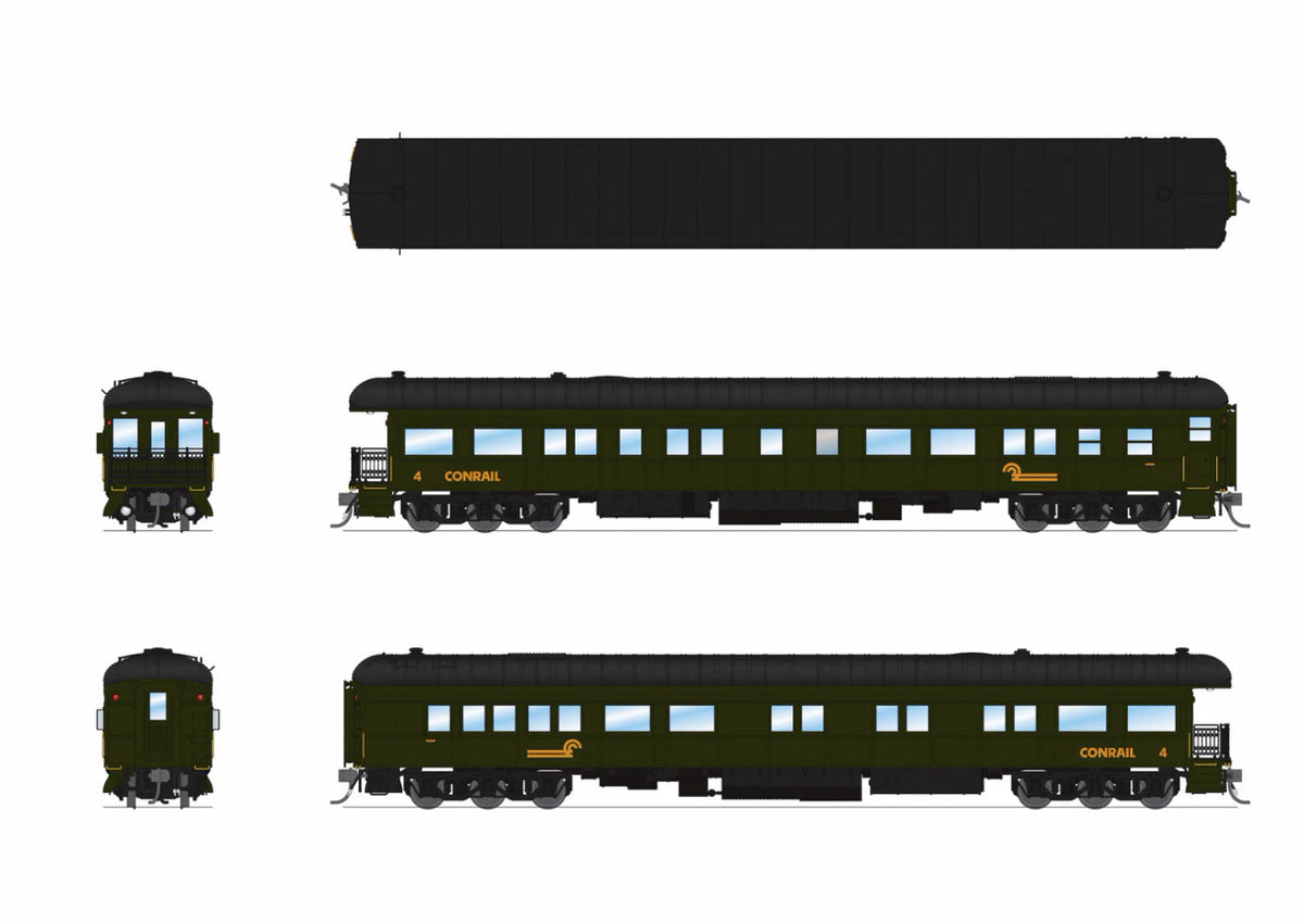 Broadway Limited Imports HO 9727 Conrail Business Car CR #4 'Dark Green'