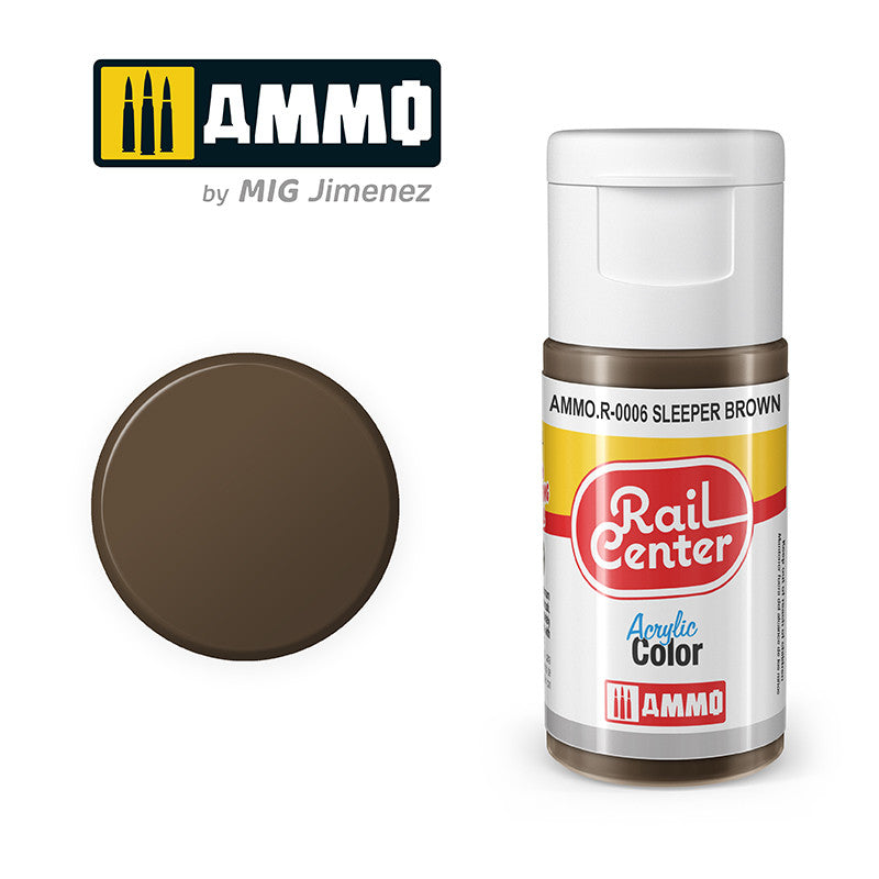 AMMO RailCenter Acrylic Color AMMO.R-0006 SLEEPER BROWN - 15ml Bottle