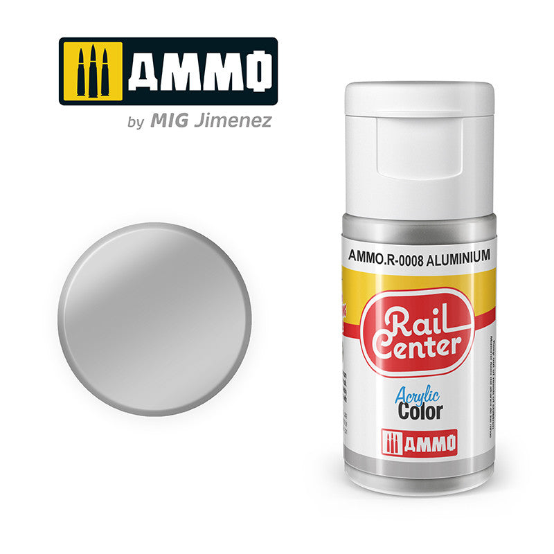 AMMO RailCenter Acrylic Color AMMO.R-0008 ALUMINIUM - 15ml Bottle