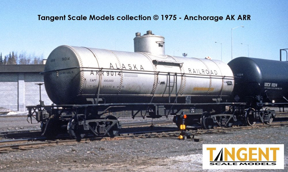 Tangent Scale Models HO 19066-04 General American 1917-design 10,000 Gallon Insulated Tank Car Alaska Railroad '1955+' ARR #9016