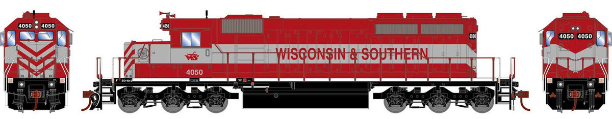 Athearn HO ATH-1228 DCC Ready EMD SD40-2 Locomotive Wisconsin & Southern WAMX #4050