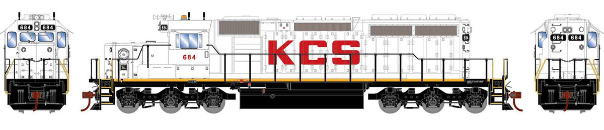 Athearn HO ATH-1235 DCC Ready EMD SD40-2 Locomotive KCS #684