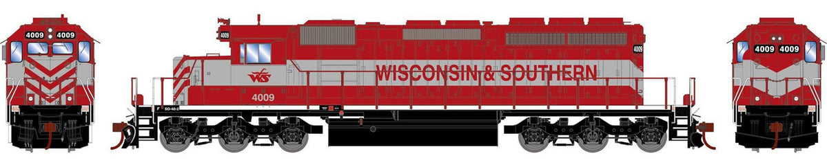 Athearn HO ATH-1238 DCC Ready EMD SD40-2 Locomotive Wisconsin & Southern WAMX #4009