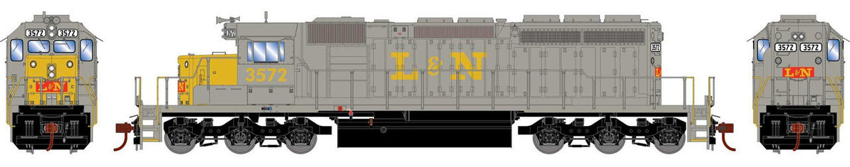Athearn HO ATH-1255 DCC/Econami Sound Equipped EMD SD40-2 Locomotive Louisville & Nashville LN #3572