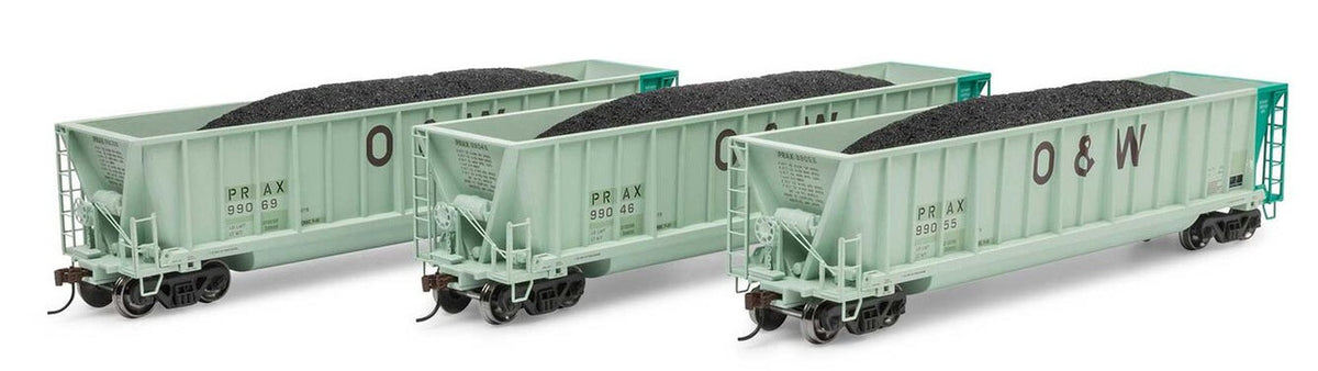 Athearn HO ATH-1401 Berwick Bathtub Extended Side Gondola with Load PRAX Primed For Grime PRAX #99046/99055/99069 3-Pack
