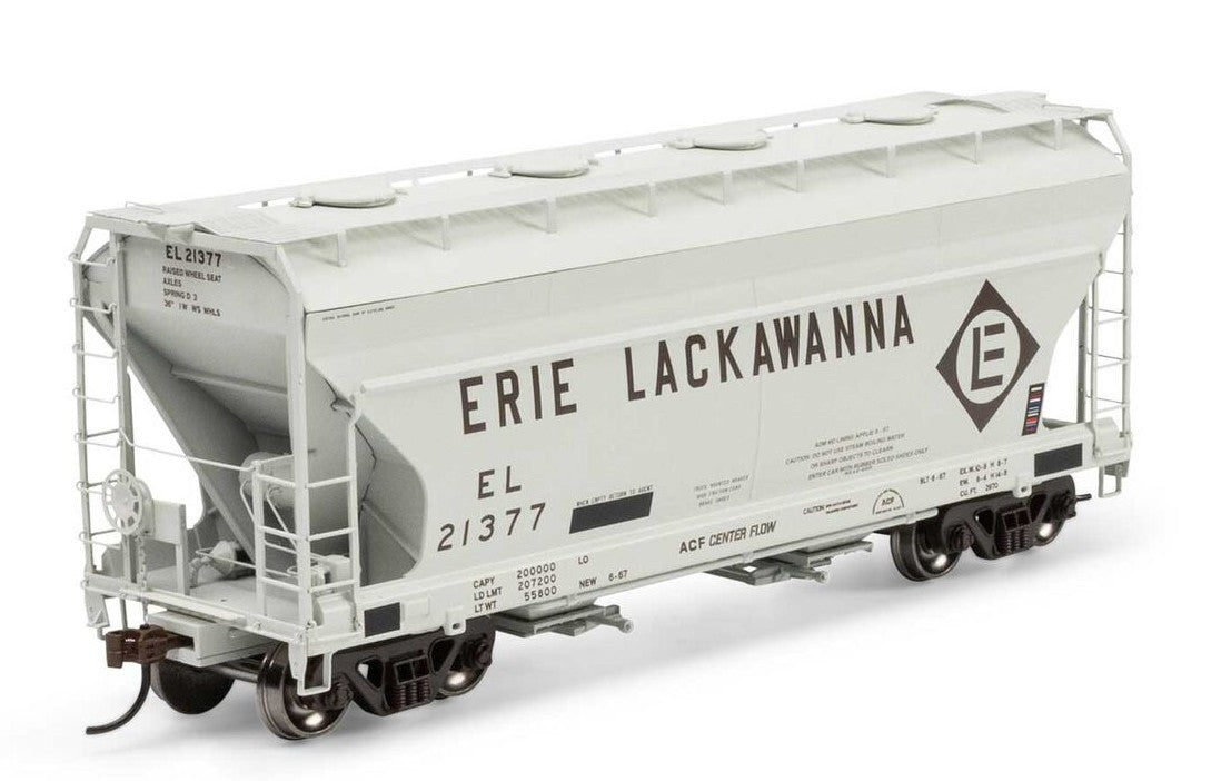 Athearn HO ATH-1681 ACF 2970 Covered Hopper Erie Lackawanna with ACI 'Primed For Grime' EL #21377