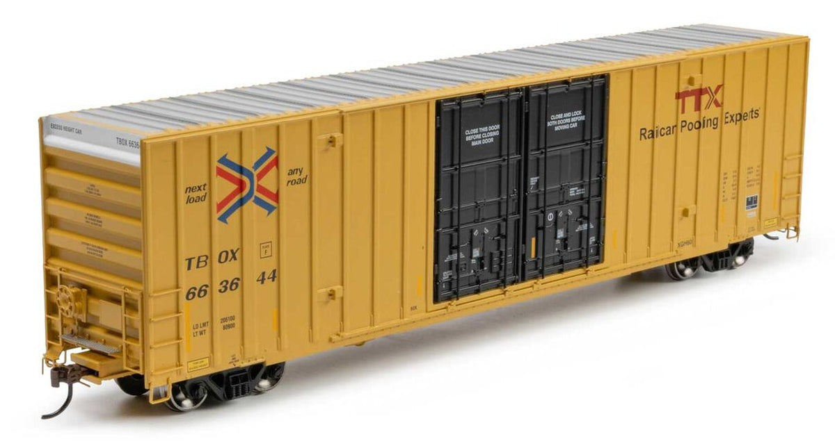 Athearn HO ATH-2273 60' Gunderson High Cube Double Door Box Car TTX TBOX #663644