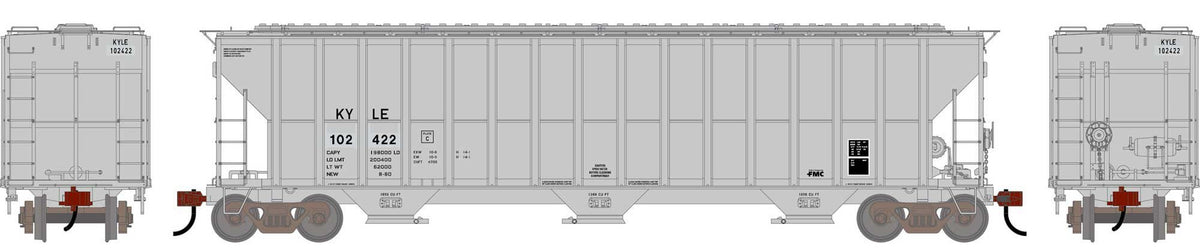 Athearn HO ATH-2492 FMC 4700 Covered Hopper Primed For Grime KYLE #102422