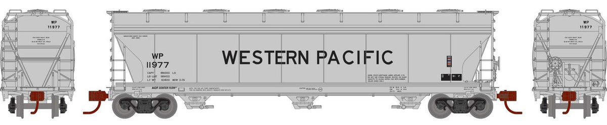 Athearn Genesis N ATHGN12954 ACF 4600 3-Bay Center Flow Hopper Western Pacific WP #11977