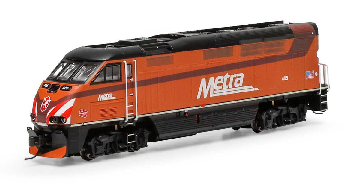 Athearn N ATH15301 DCC Ready EMD F59PHI Locomotive Metra METX #405