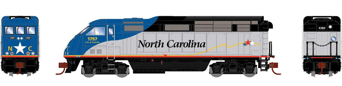 Athearn N ATH15404 DCC/Tsunami2 Sound Equipped EMD F59PHI Locomotive North Carolina DOT RNCX #1797