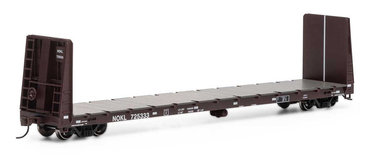 Athearn HO ATH17227 60' Bulkhead Flat Car NOKL #725333