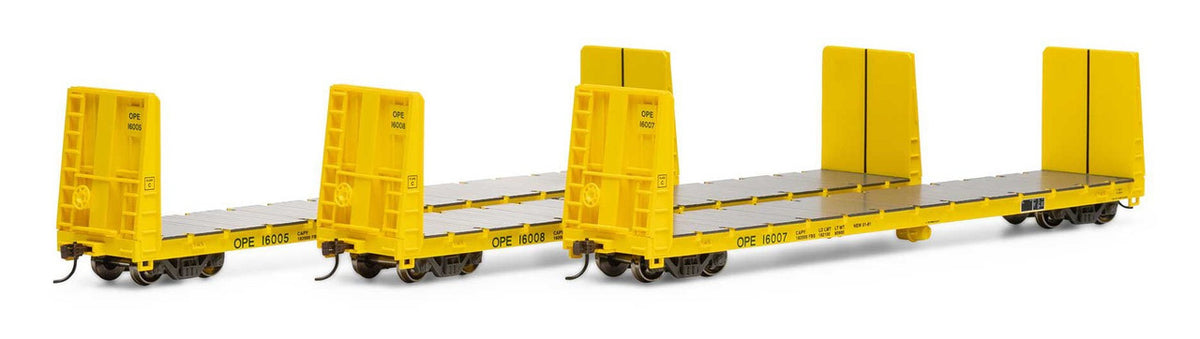 Athearn HO ATH17232 60' Bulkhead Flat Car OP&E 3-Pack