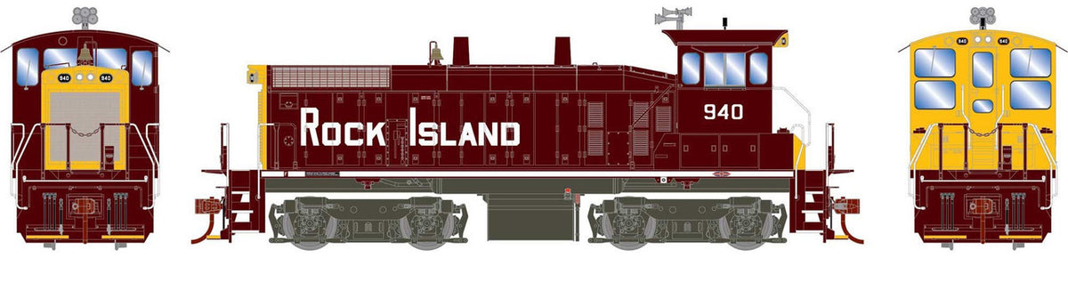 Athearn HO ATH29762 DCC/SoundTraxx Econami Sound Equipped EMD SW1500 Locomotive Rock Island #940