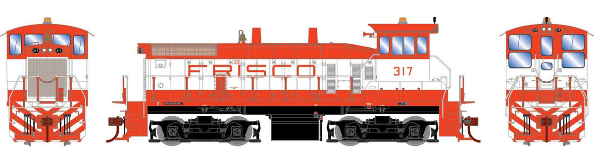 Athearn HO ATH29777 DCC/SoundTraxx Econami Sound Equipped EMD SW1500 Locomotive Frisco #317