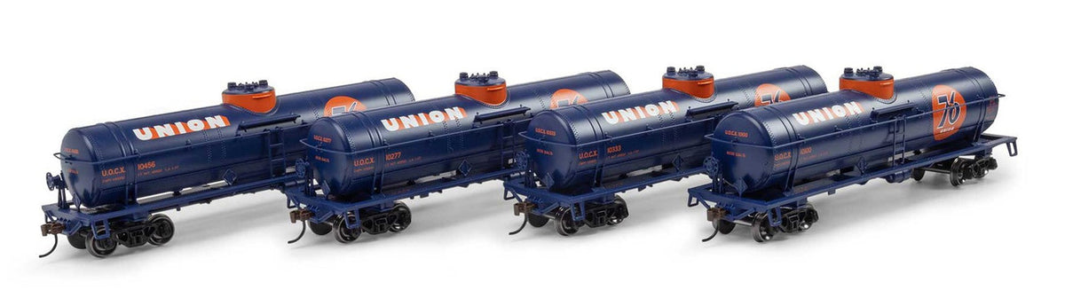 Athearn HO ATH3373 Single Dome Tank Car Union Oil UOCX 4-Pack