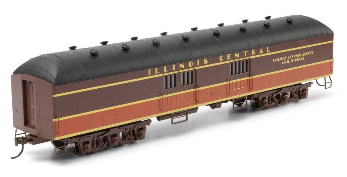 Athearn RTR HO ATH73031 Arch Roof Baggage Car Illinois Central IC #567