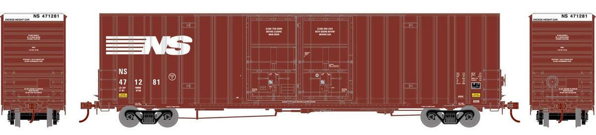 Athearn RTR HO ATH75306 60' Gunderson Box Car NS #471281